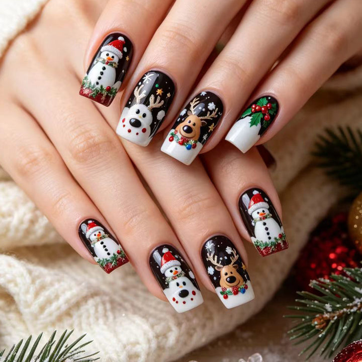Festive 3D Holiday Character Nail Art Kalsten