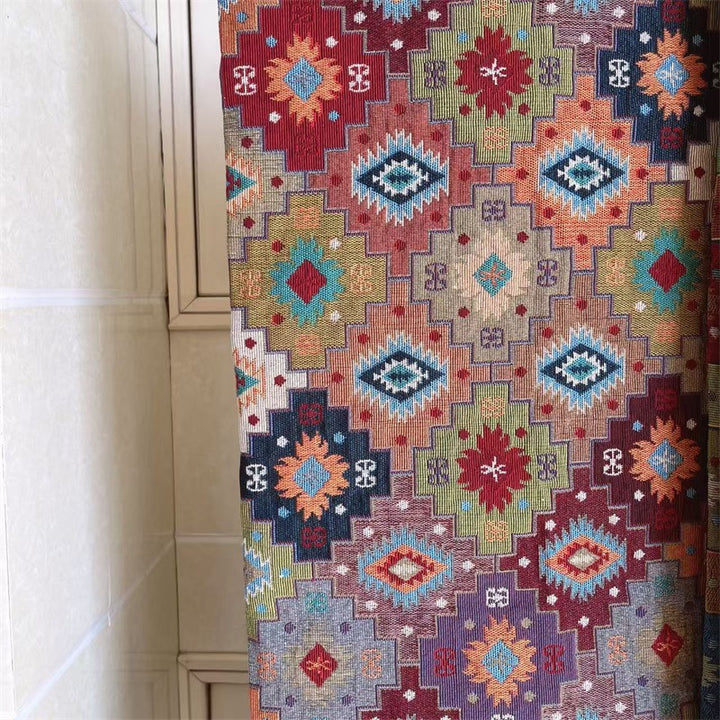 Geometric Patterned Decorative Tapestry