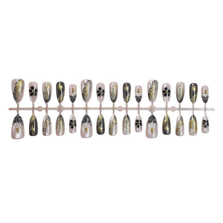 Artificial nail set with elegant floral design Kalsten