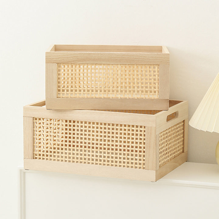 Natural Wood Storage Bin Kalsten