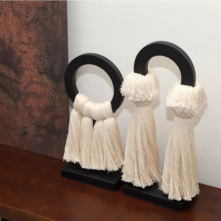 Decorative Fiber Tassel Sculpture