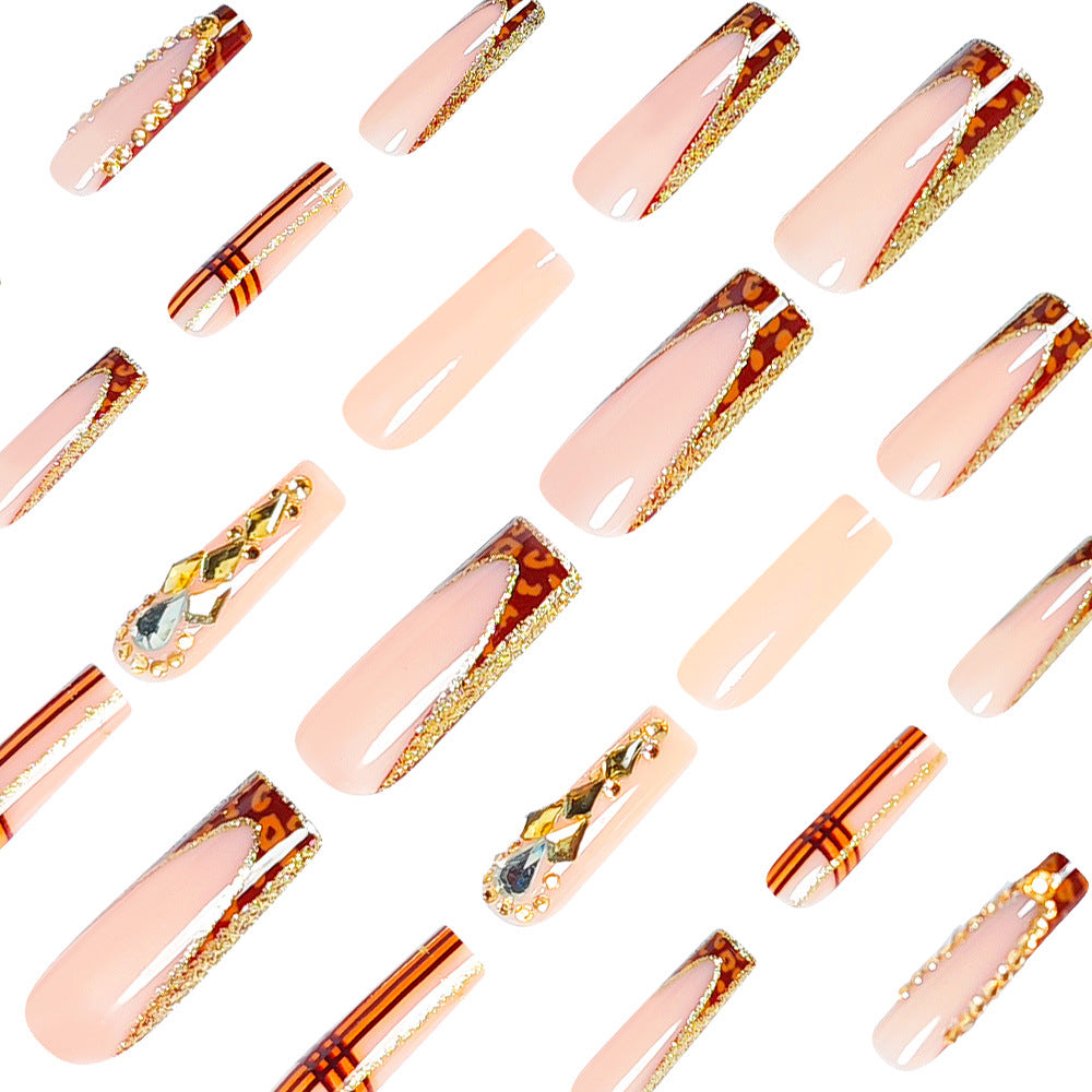 Decorative Stiletto Nail Art Tips with Gems Kalsten