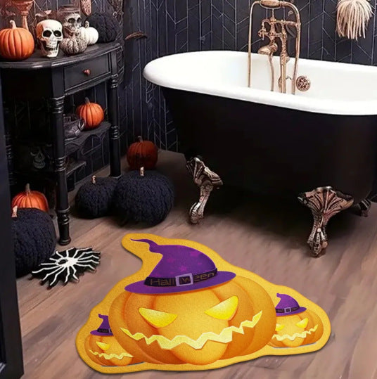 Halloween Theme Plush Bath Mat