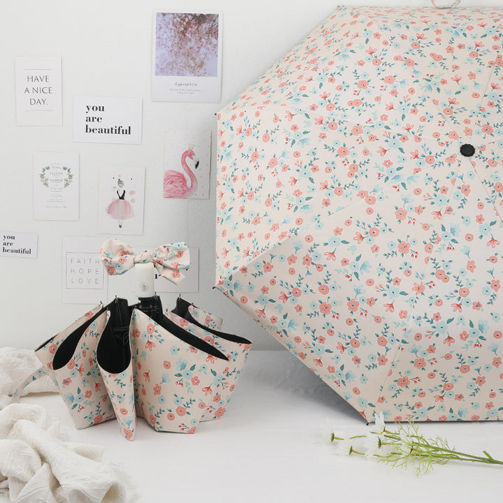 Ladies Automatic Umbrella with Colorful Floral Design Kalsten