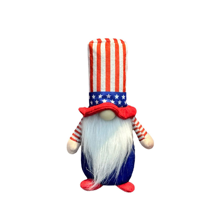Unisex decorative gnome figure with a tall top hat and long artificial beard Kalsten