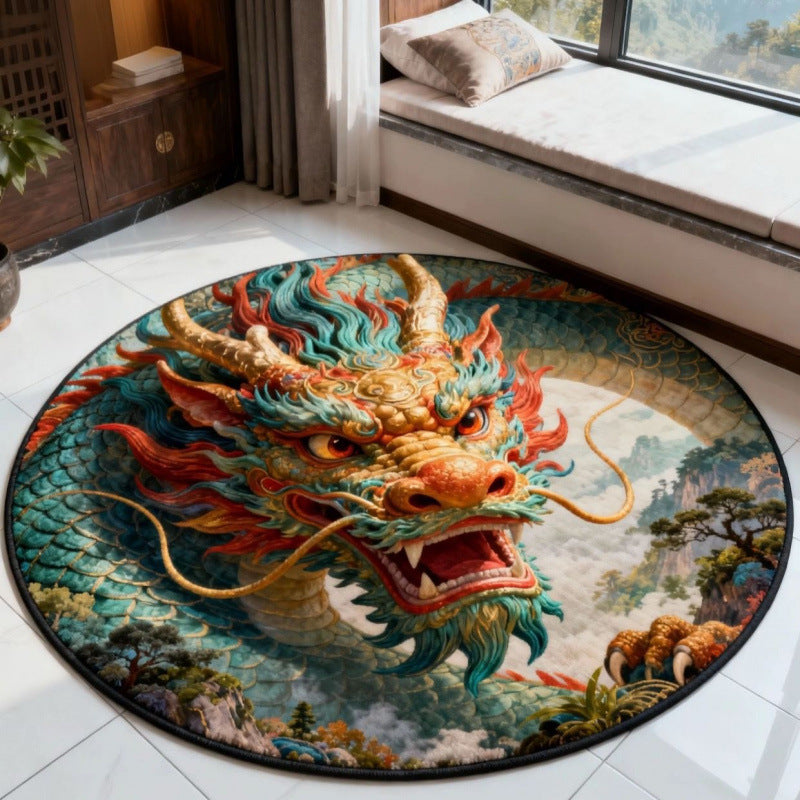 Animal-Themed Round Area Rug