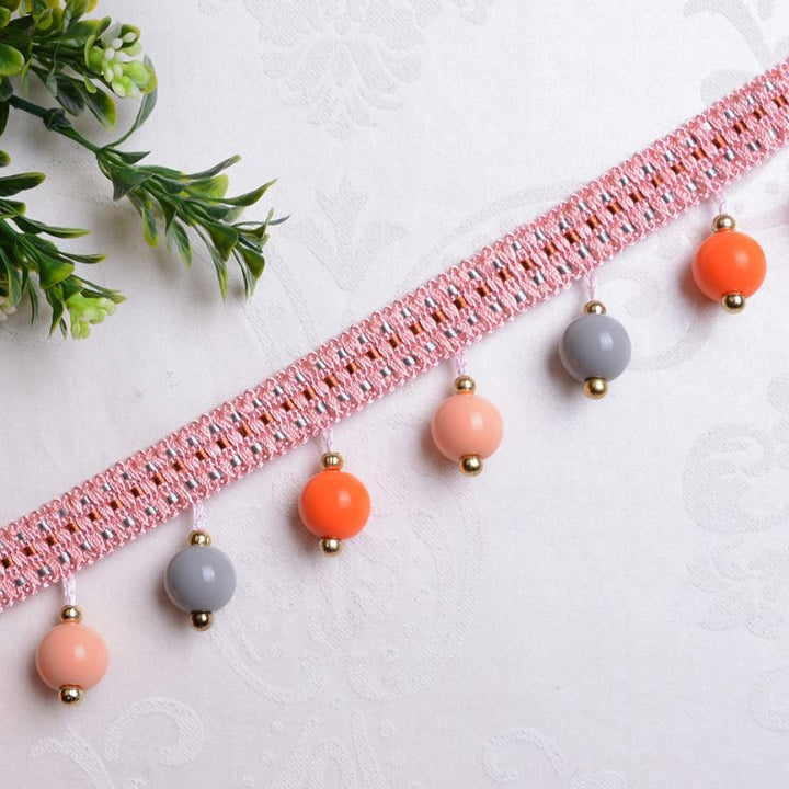 Decorative lace trim with colorful pendants Kalsten