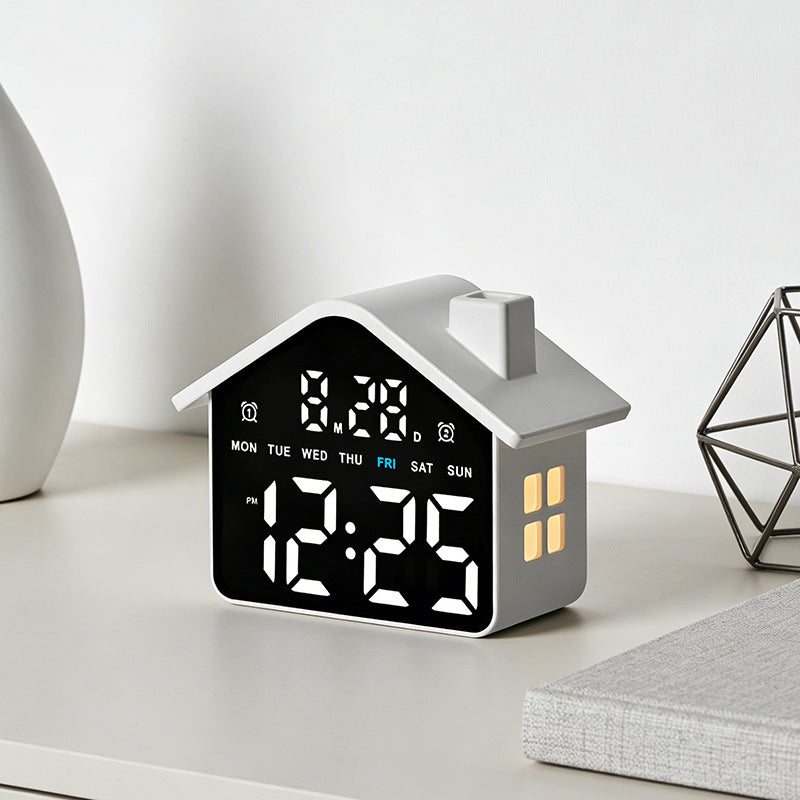 Digital Alarm Clock in House Design Kalsten