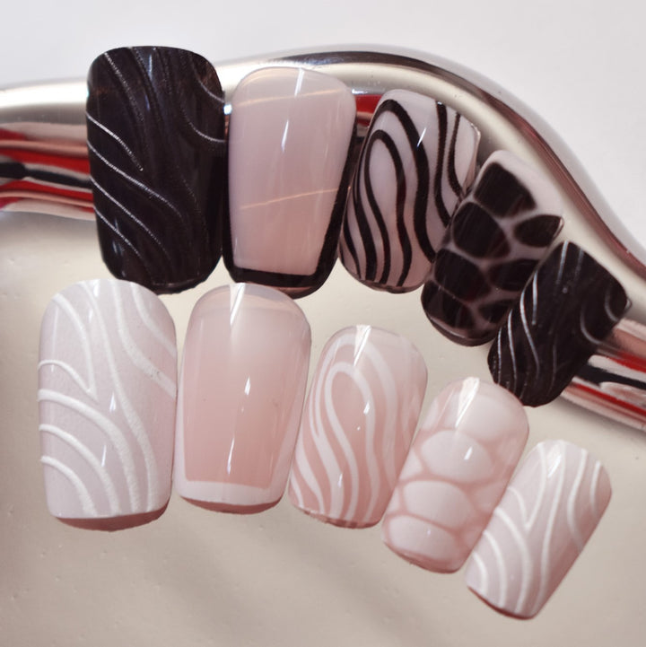 Detailed Artistic Press-On Nail Designs Kalsten
