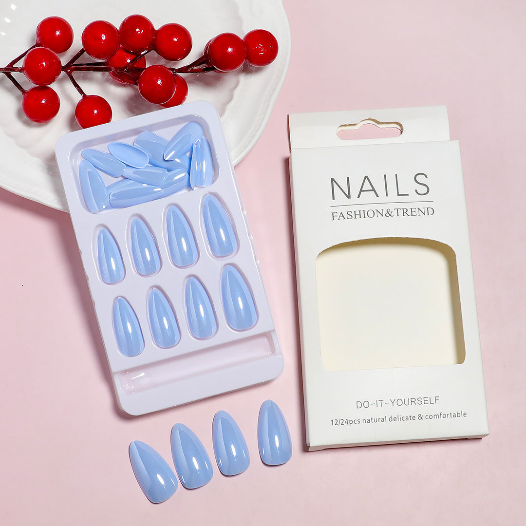 DIY Natural Finish Almond-Shaped Press-On Nails Kalsten
