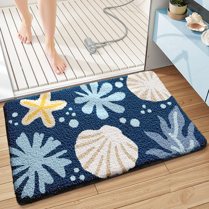 Unisex Coastal-Themed Bath Mat Kalsten