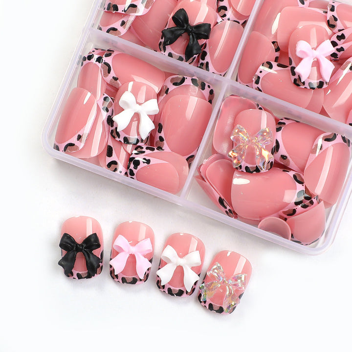Decorative Press-On Nail Art Set with Unique Embellishments kalsten