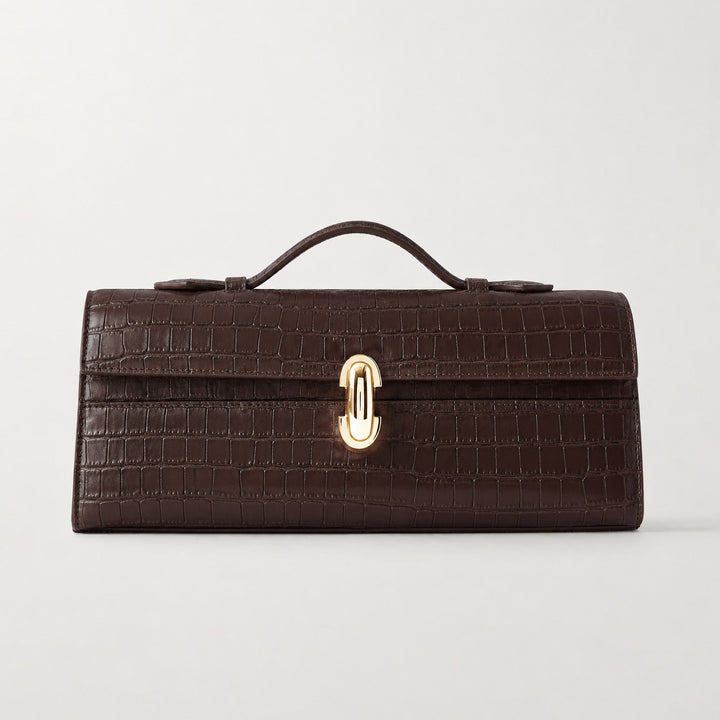 Sophisticated Suede Handheld Satchel