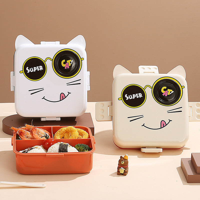 Illustrated Elephant-Themed Bento Lunch Box
