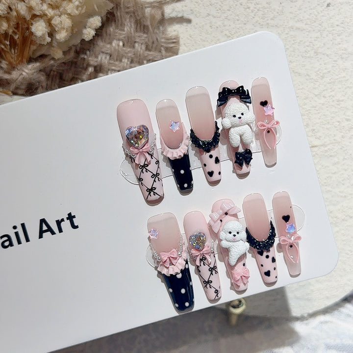 Whimsical 3D Character-Inspired Press-On Nail Art Set