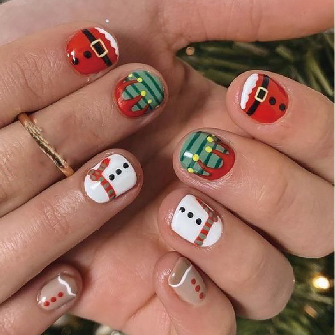 Festive Holiday Nail Art Set Kalsten