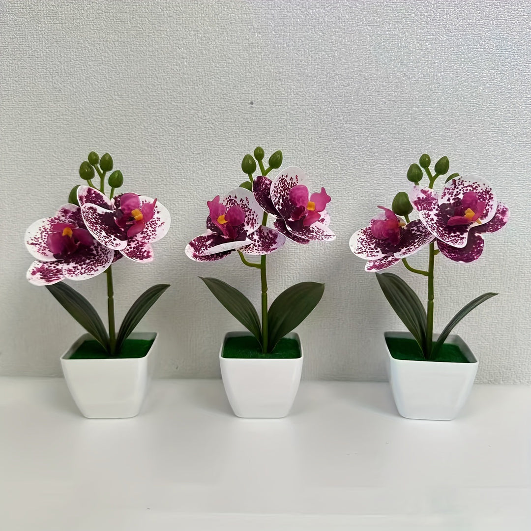 Decorative Artificial Orchid Arrangement for Home Decor Display