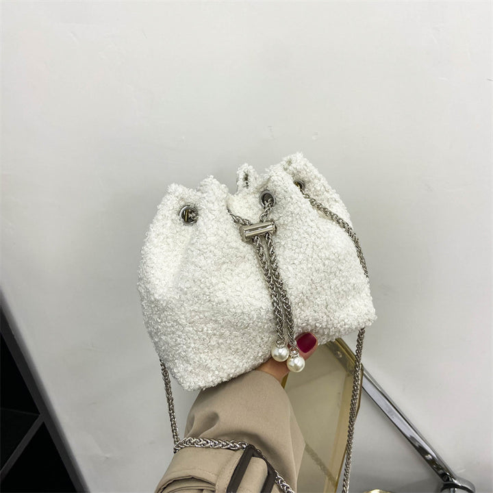 Textured Drawstring Handbag