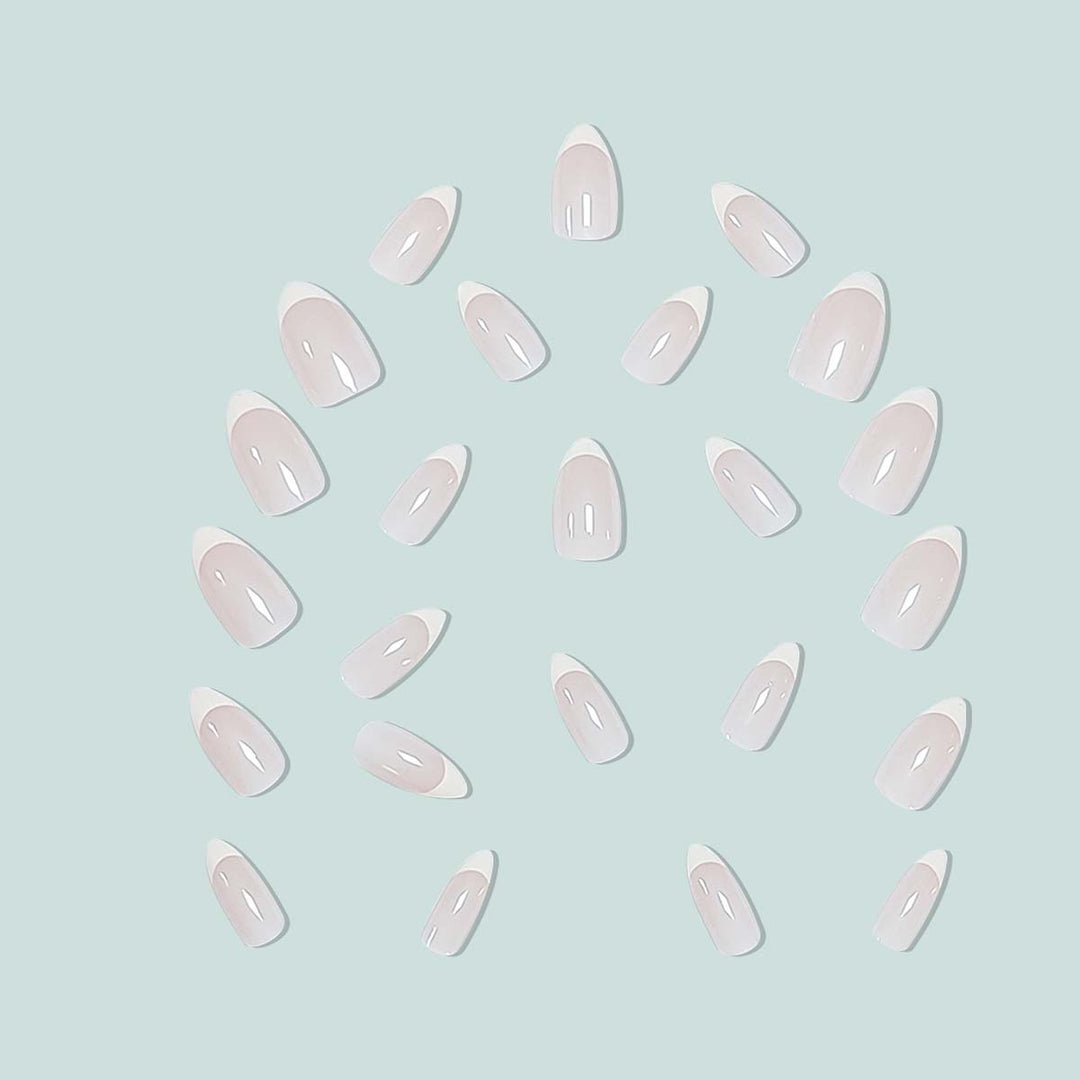 Elegant stiletto nails with French design Kalsten