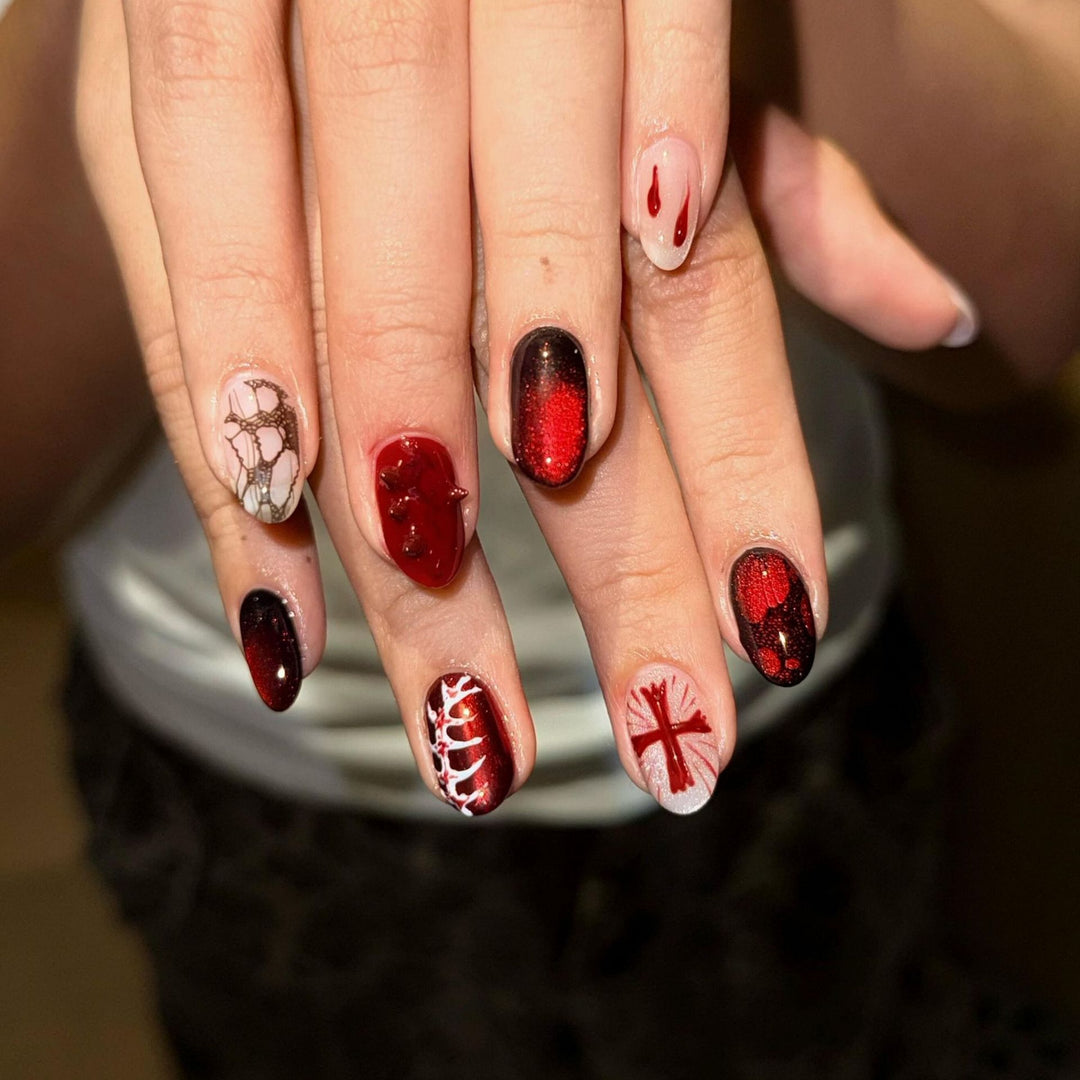 Creative Art Nails with Festive Design Kalsten