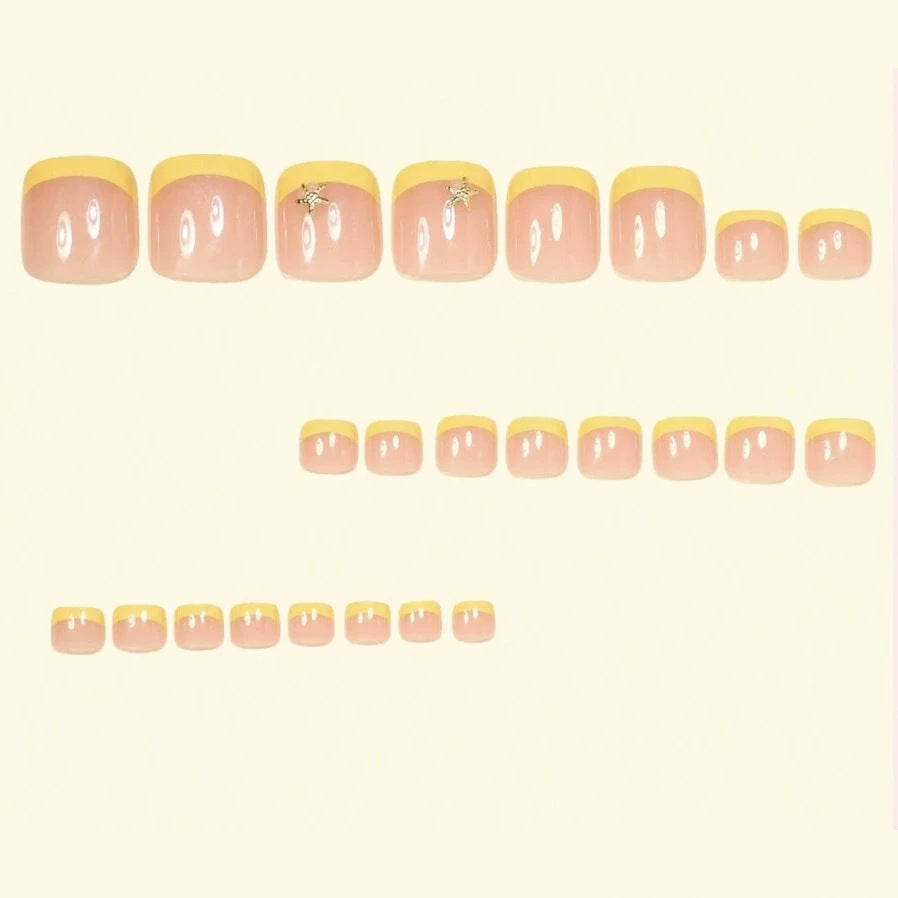 Acrylic nail set with elegant French manicure and delicate accents Kalsten