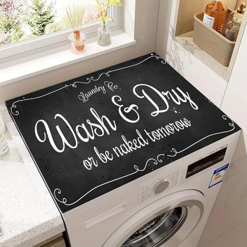 Decorative Laundry Room Counter Mat