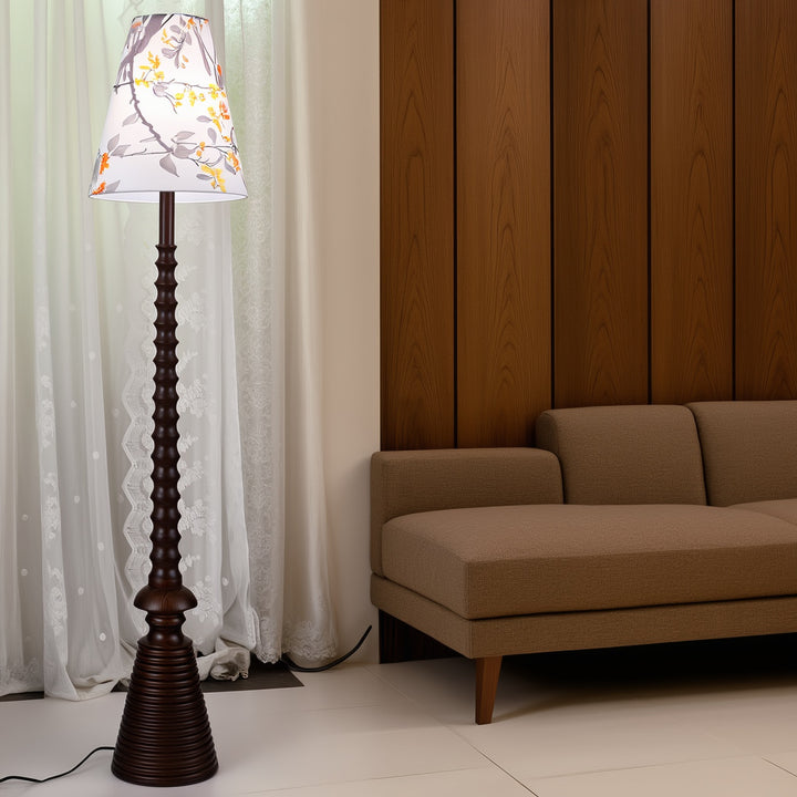 Floral Patterned Floor Lamp