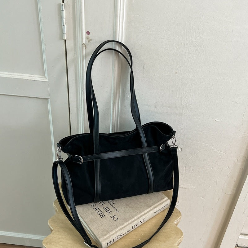 Versatile Suede Tote Bag