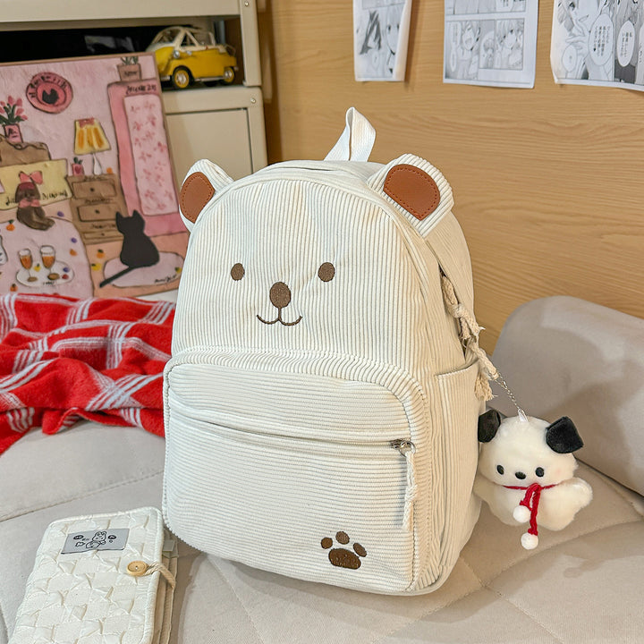 Backpack with Cute Bear Design and Practical Compartments Kalsten