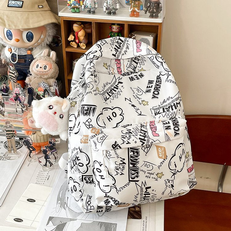 Backpack with Creative Graffiti Design Kalsten