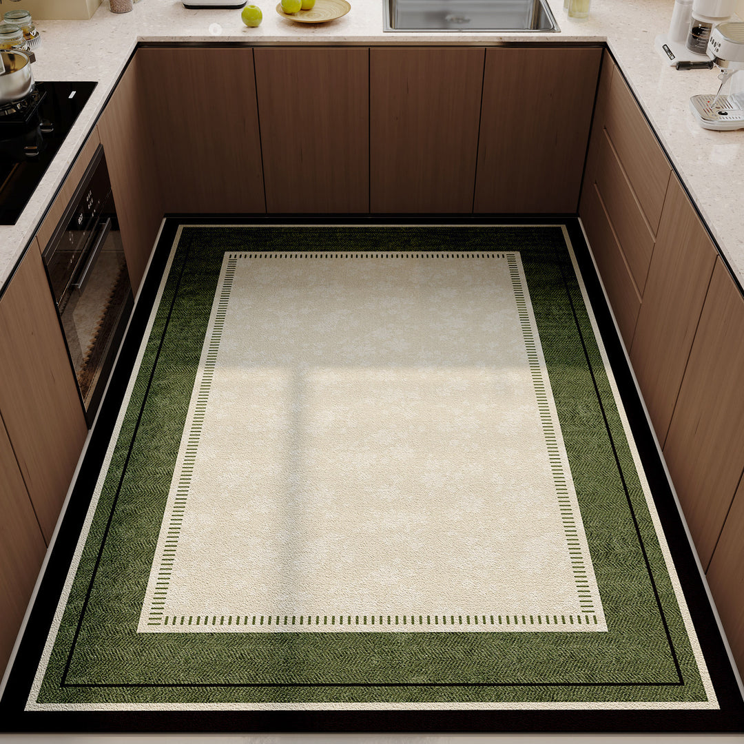 Luxurious Floral Print Kitchen Floor Mat