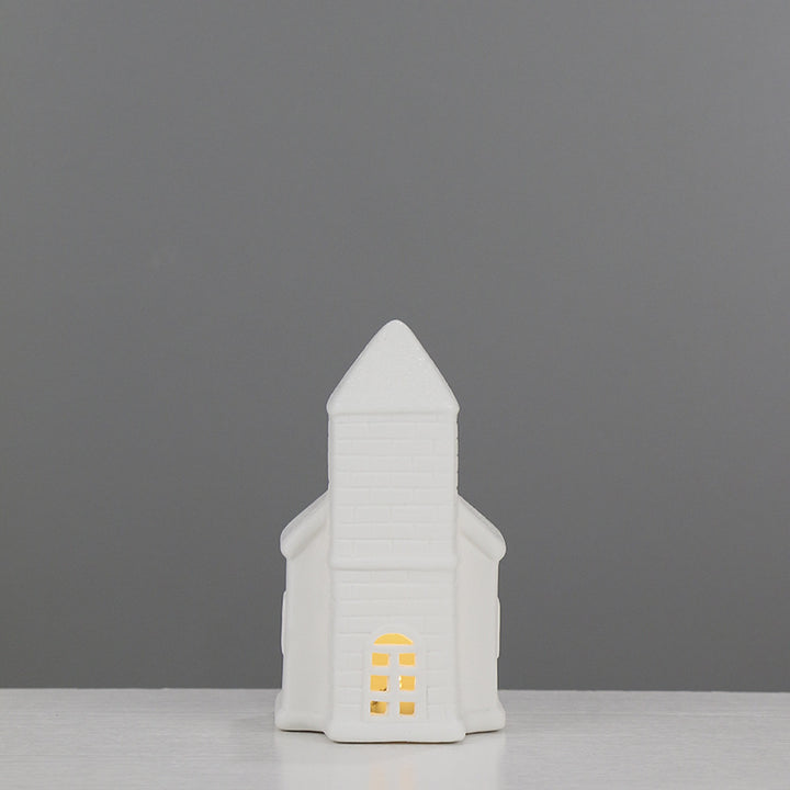 Ceramic House-Shaped Decorative Lantern Kalsten