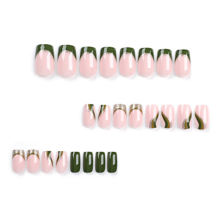 Artful nail extensions with golden accents and elegant design Kalsten