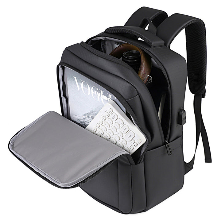 Stylish business backpack with protective compartments and ergonomic carrying system Kalsten