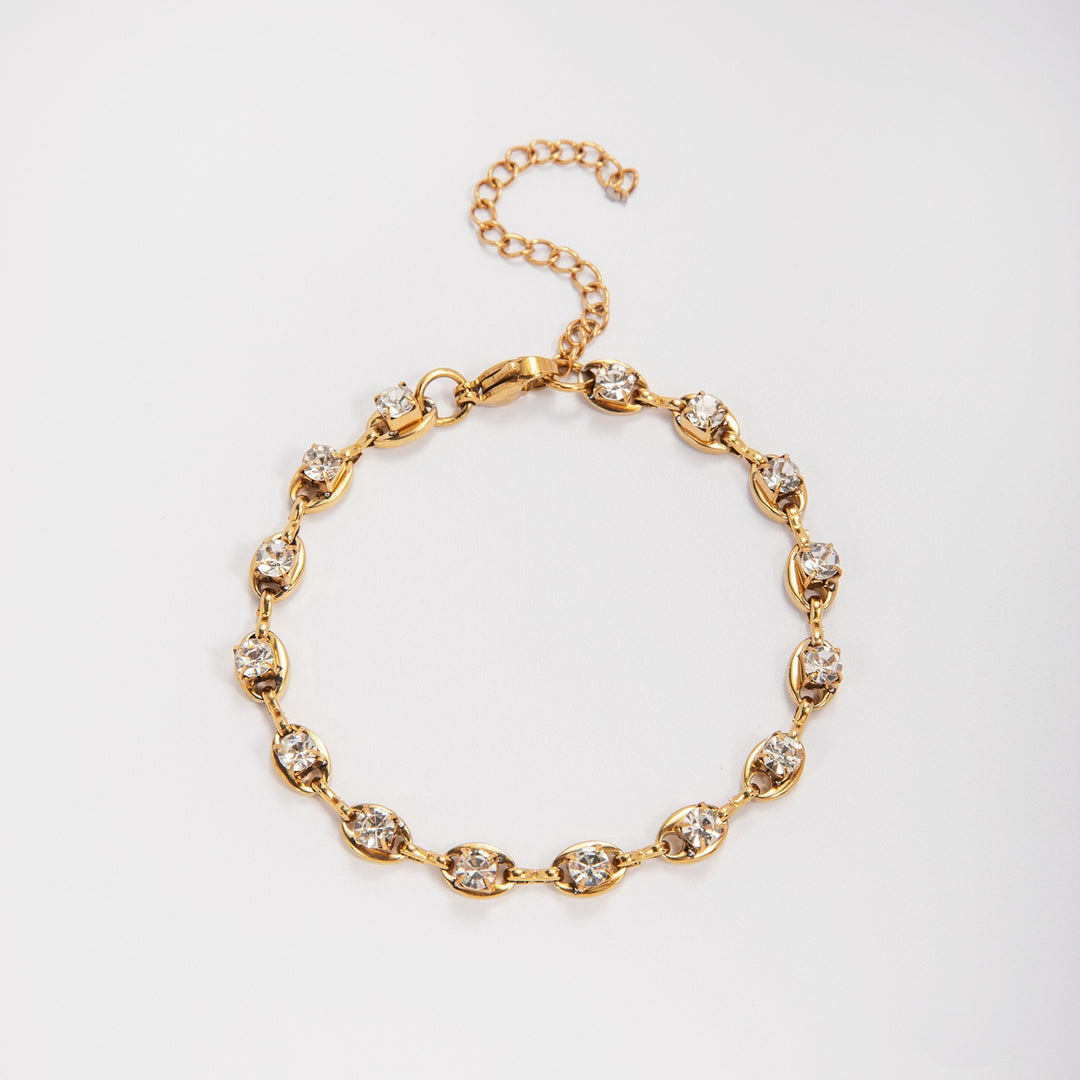 Elegant Gemstone Accent Link Bracelet Kalsten