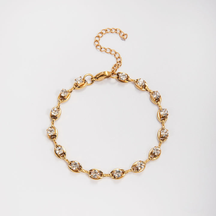 Elegant Gemstone Accent Link Bracelet Kalsten