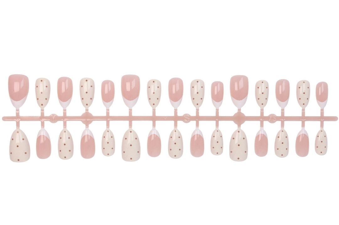 Artificial nails with elegant dots and glamorous accents Kalsten