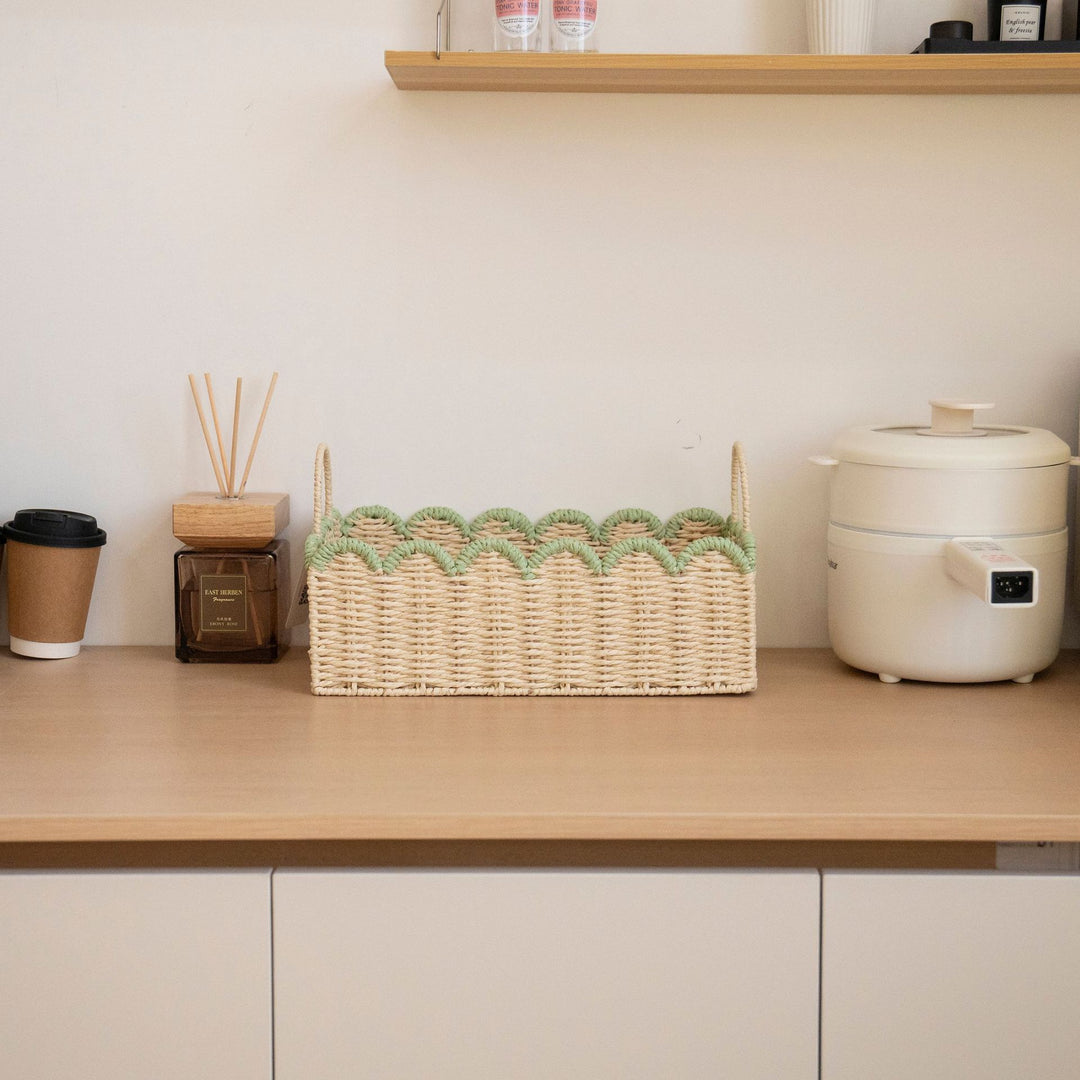 Decorative Scalloped Storage Basket Kalsten