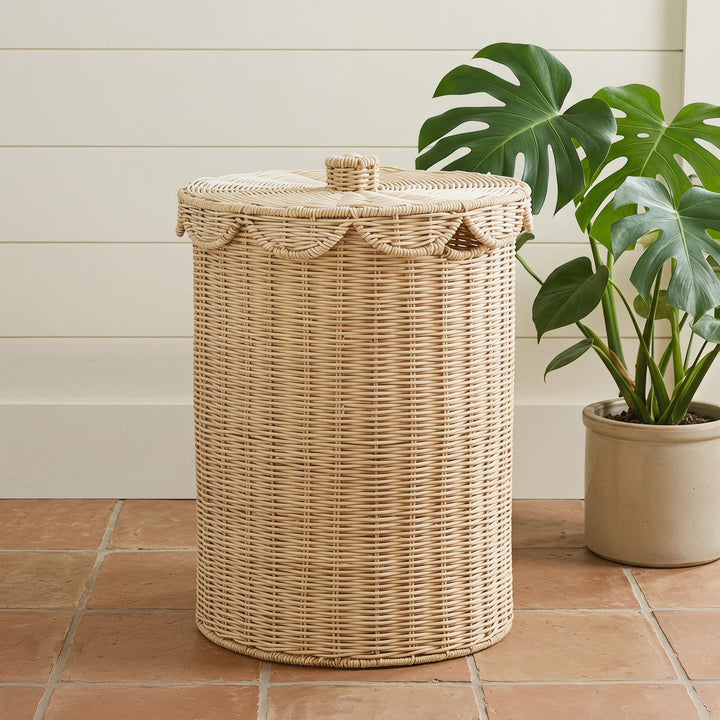 Practical laundry basket with lid Kalsten