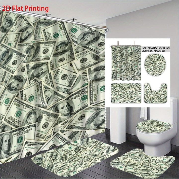 Digital Dollar Bill Bathroom Set Kalsten