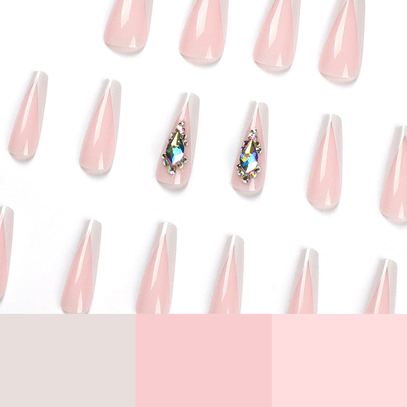 Artful nail extensions with elegant glitter accents Kalsten