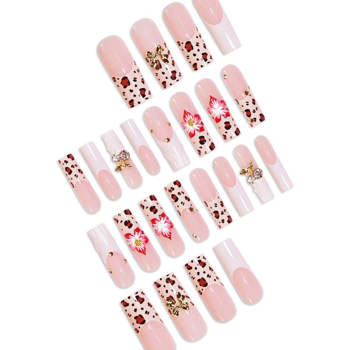 Artistic 3D Floral Press-On Nail Extensions Kalsten