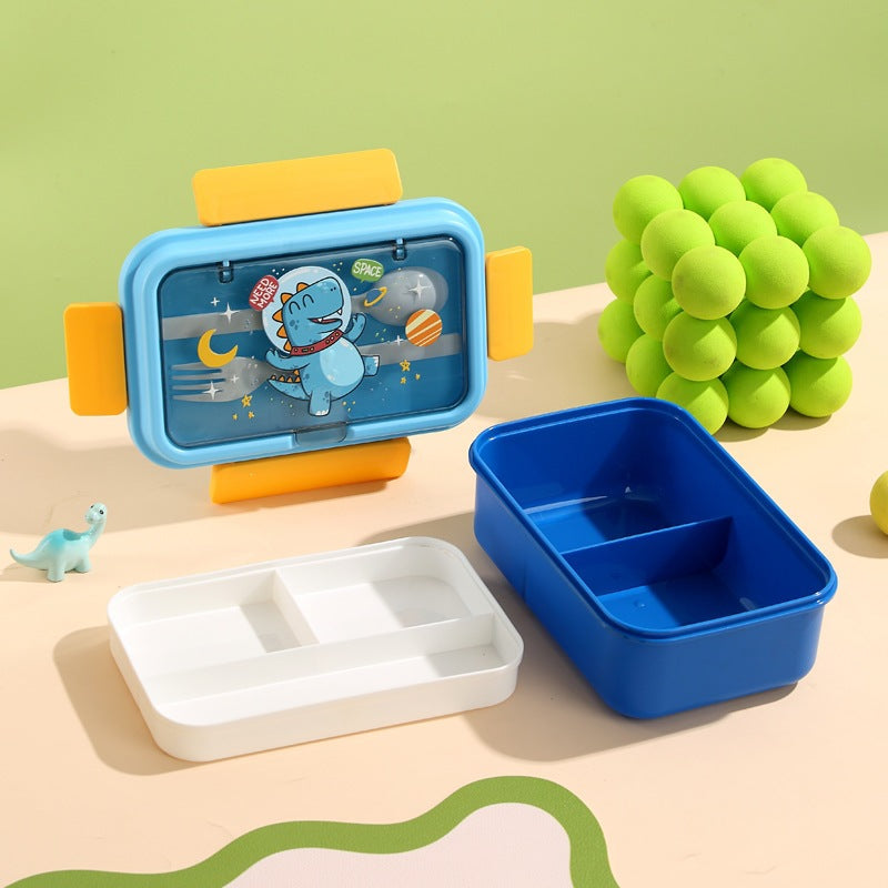 Cartoon-Themed Lunch Box with Divided Compartments