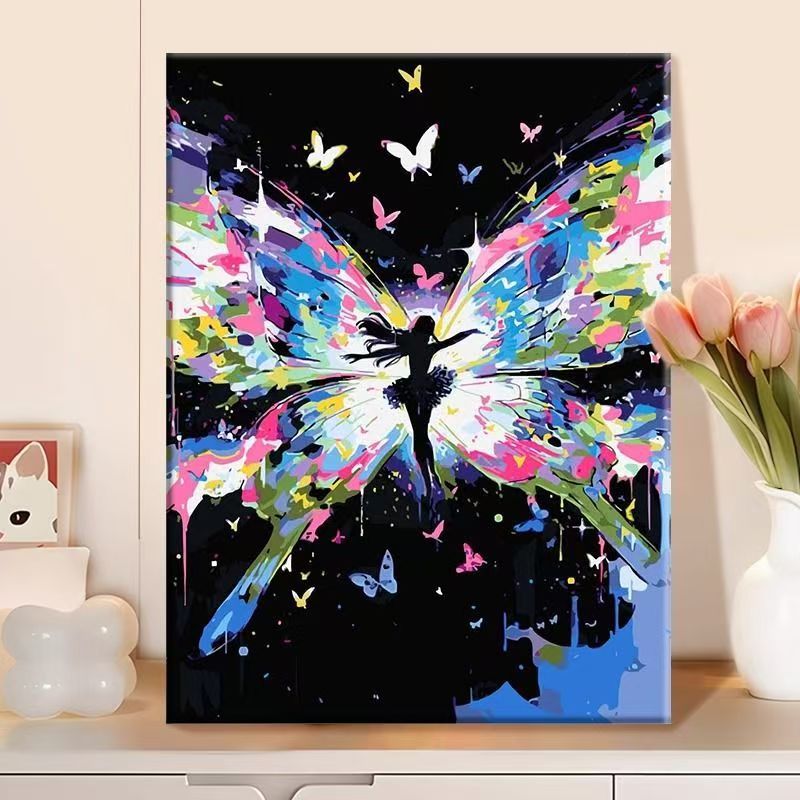 Abstract Butterfly Canvas Wall Art Kalsten