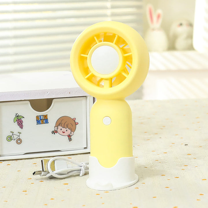 Women's Portable Mini Hand Fan with Ergonomic Handle and Cute Animal Design Kalsten
