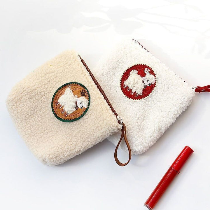 Cozy Faux Fur Cosmetic Bag