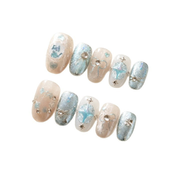 Artificial nails with elegant star design Kalsten