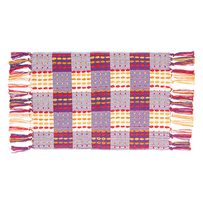 Woven placemat made of cotton in buffalo check with fine structured surface Kalsten