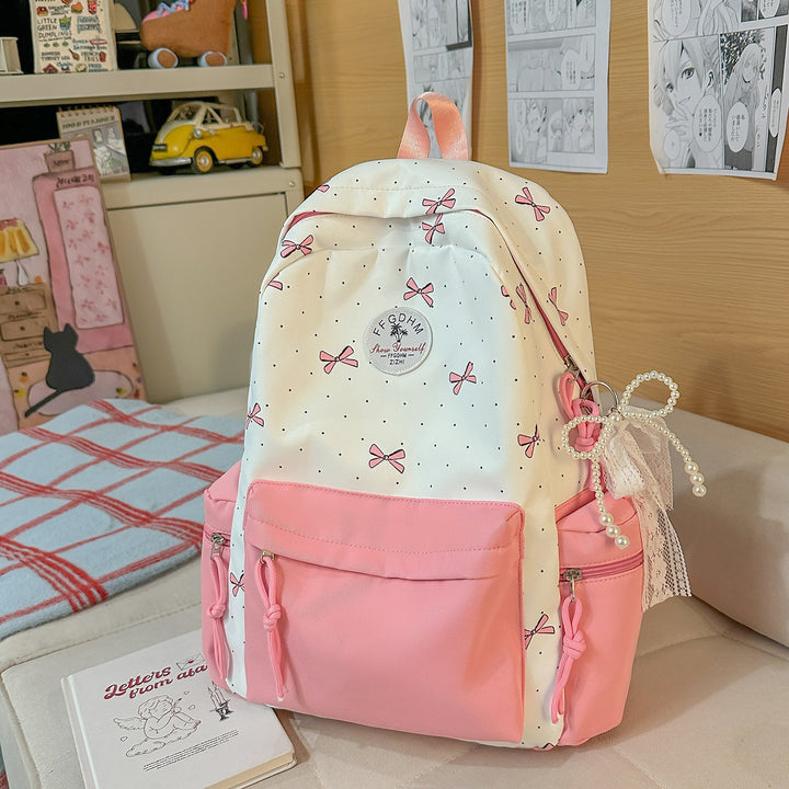 Stylish Bow-Embellished Casual Backpack Kalsten