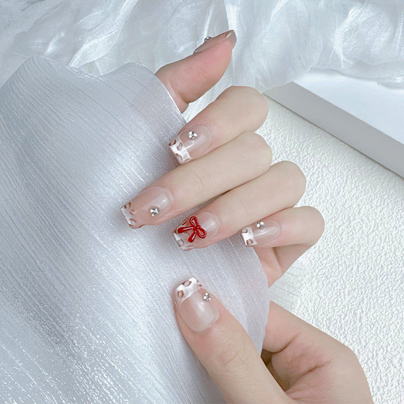 Elegant French Tip Press On Nails Kalsten